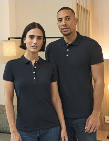 RUS-0R566M0-Men's Fitted Stretch Polo